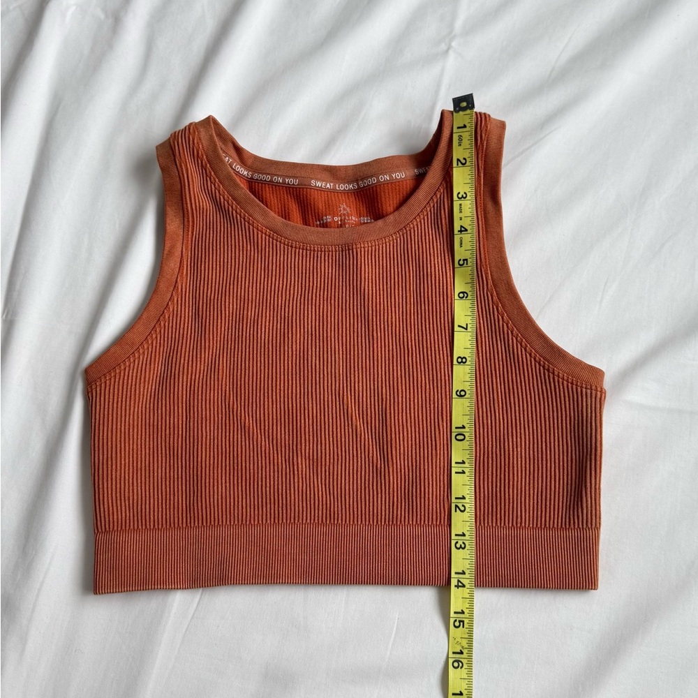 Offline by Aerie Ribbed Cropped Tank Top Size L – Rust Brown - Picture 4 of 6
